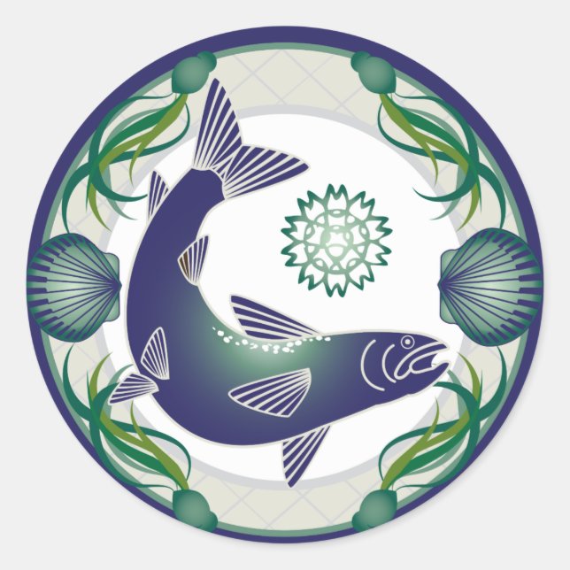 Pegatina de Salmon (Anverso)