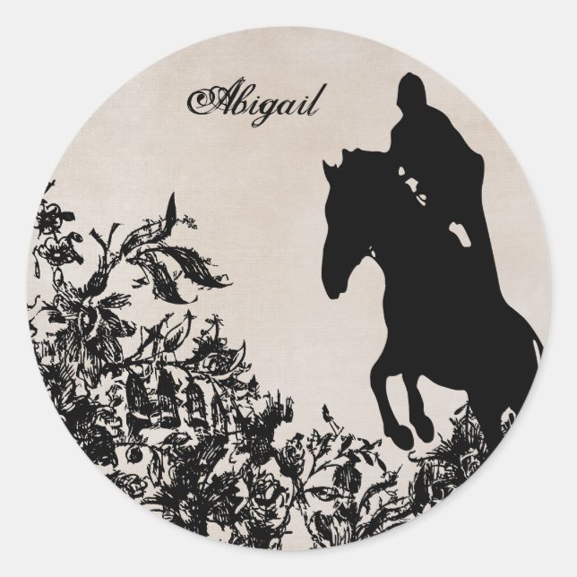 Pegatina de salto ecuestre personalizado (Anverso)