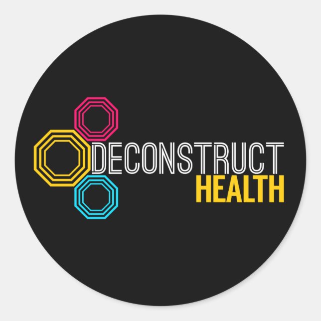 Pegatina de salud de Deconstruct (Anverso)