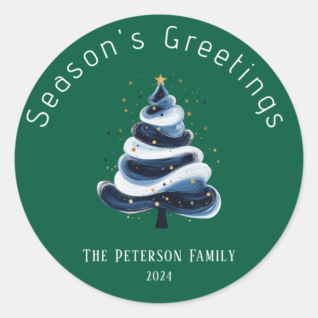 Pegatina de saludo de Seasons (Anverso)