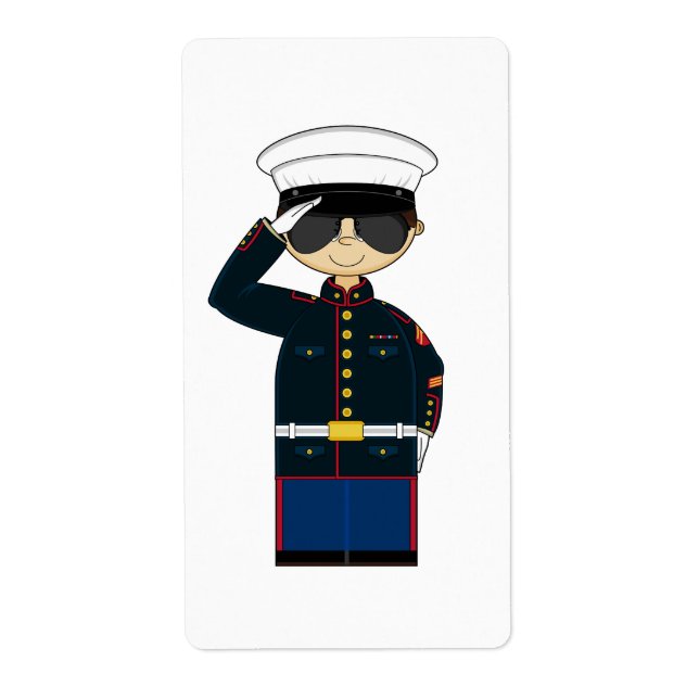 PEGATINA de saludos de la NCO del Cuerpo de Marine (Frente)
