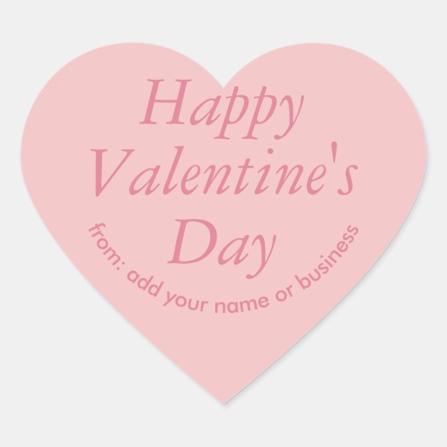 Pegatina de San Valentín, corazón rosado resplande (Anverso)
