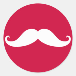 Pegatina de San Valentín de bigote rojo
