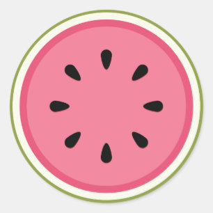Pegatina de sandía rosa