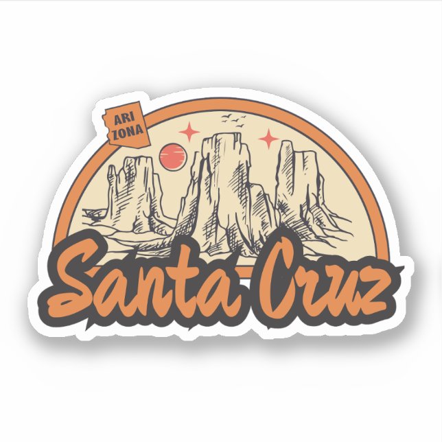 Pegatina de Santa Cruz, Arizona (Anverso)