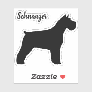 Pegatina de Schnauzer Dog Silhouette Vinyl