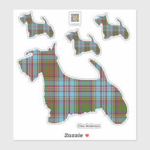 Pegatina de Scottie del Clan Anderson