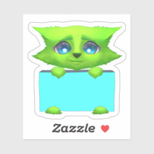 Pegatina de Scrapbook Criatura de Fantasía Verde L