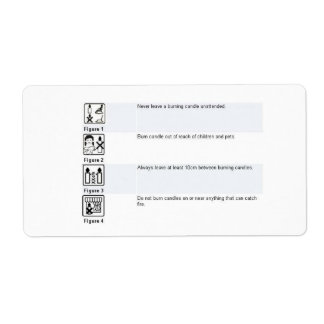 Pegatina de seguridad de velas