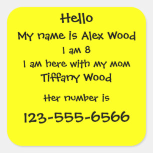 Pegatina de seguridad para niños