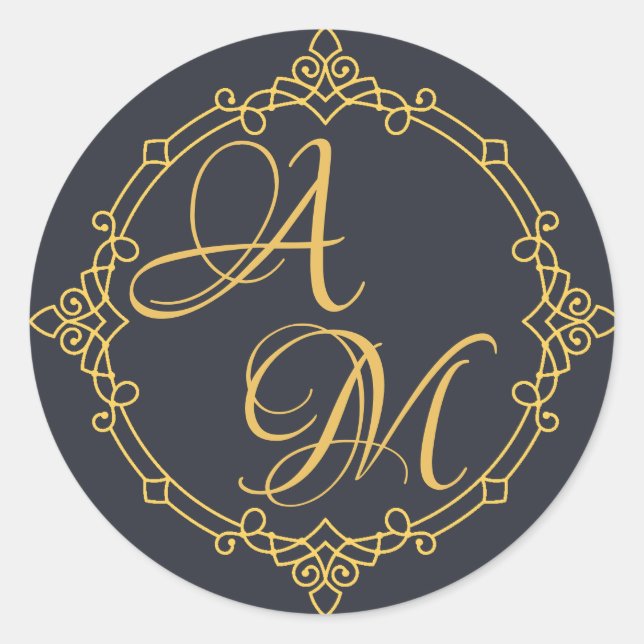 Pegatina de sellado de invitación de cartas juntas (Anverso)