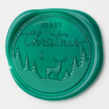Pegatina de sello de cera de Navidad de reno