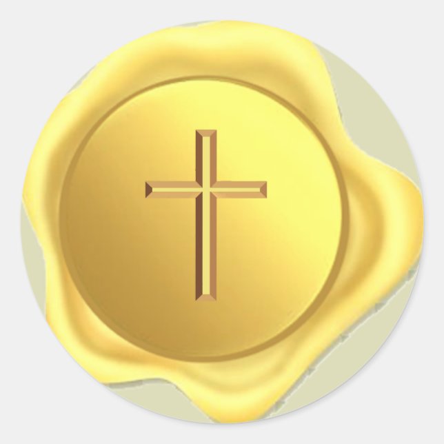 Pegatina de sello de oro cruzado (Anverso)