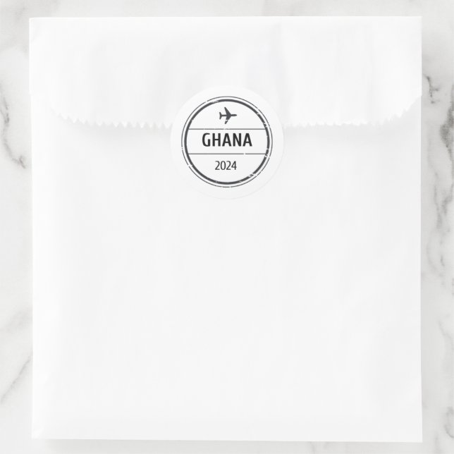 Pegatina de sello de pasaporte de Ghana (Bolso)