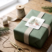 Pegatina de Sello de Regalo de Navidad de Libro de