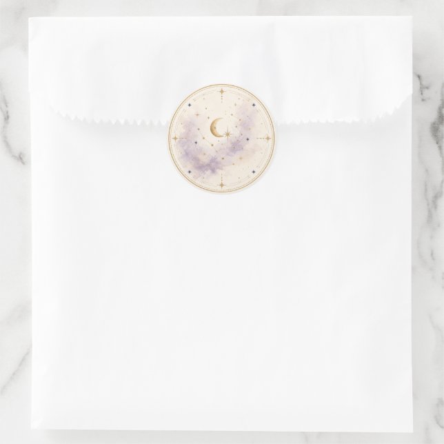 Pegatina de Sello de Sobre de Boda Celestial (Bolso)