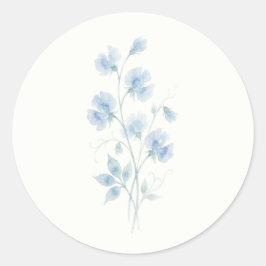 Pegatina de sello de sobre para boda Algo Azul
