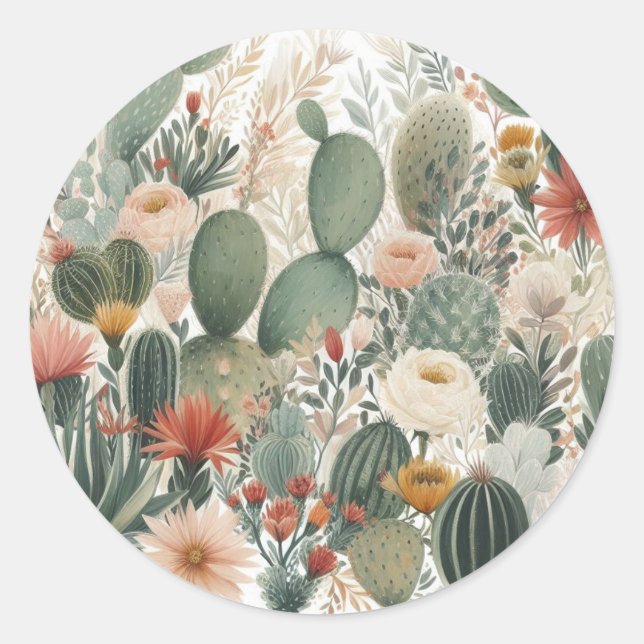 Pegatina de sello de sobre Saguaro & Sage (Anverso)