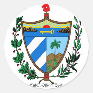 Pegatina de sello oficial de Cuba