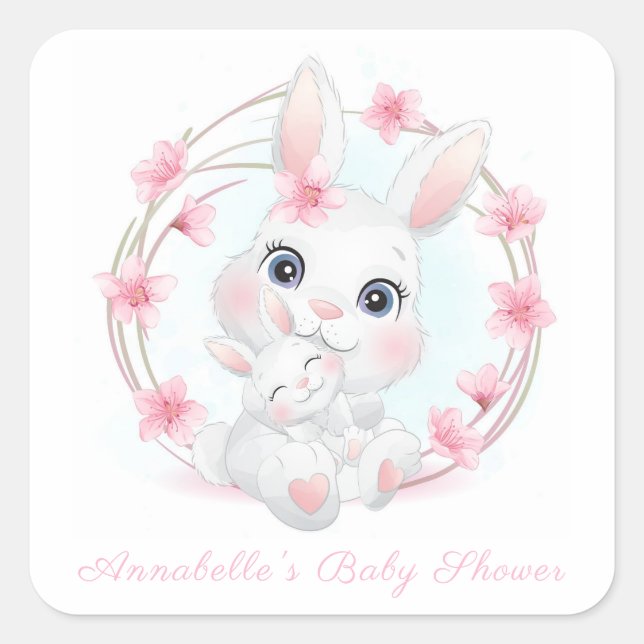 PEGATINA de sello para sobres: BABY BUNNNES (Anverso)