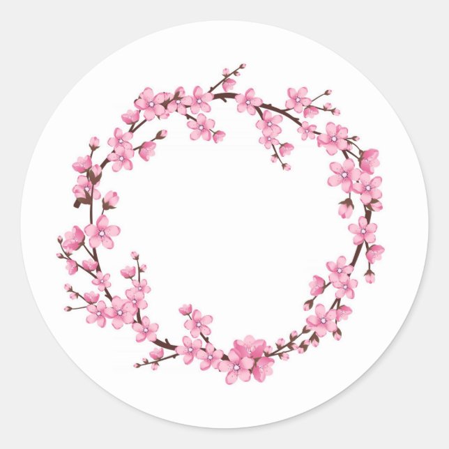 PEGATINA de sello para sobres : CHERRY BLOSSOM WRE (Anverso)