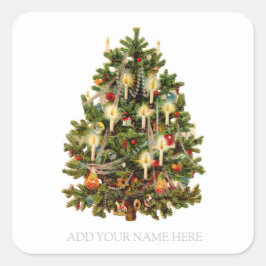 PEGATINA DE sello para sobres CON ÁRBOL DE NAVIDAD