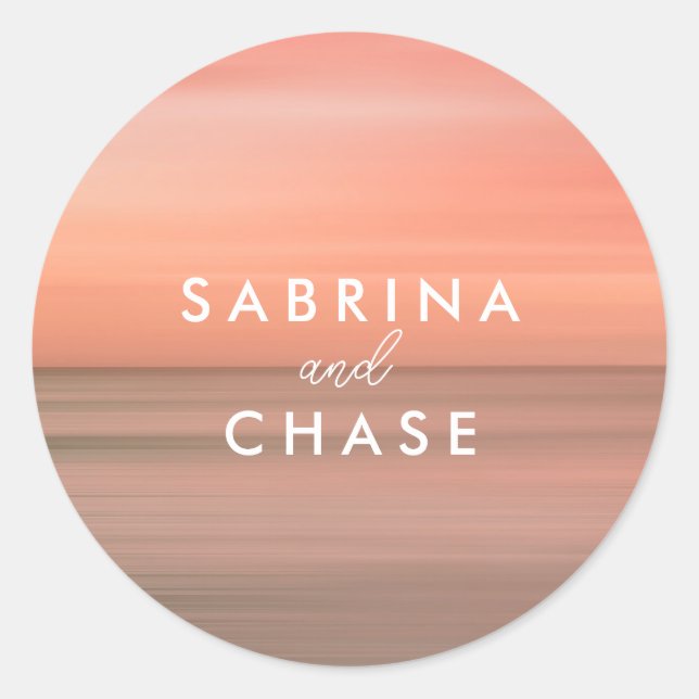 Pegatina de Sello para sobres de boda personalizad (Anverso)