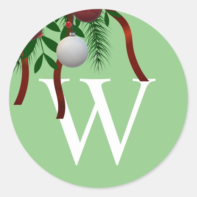 Pegatina de Sello para sobres de Navidades de mono (Anverso)