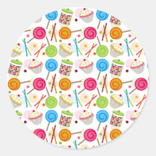 Pegatina de Sello para sobres de patrón de dulces