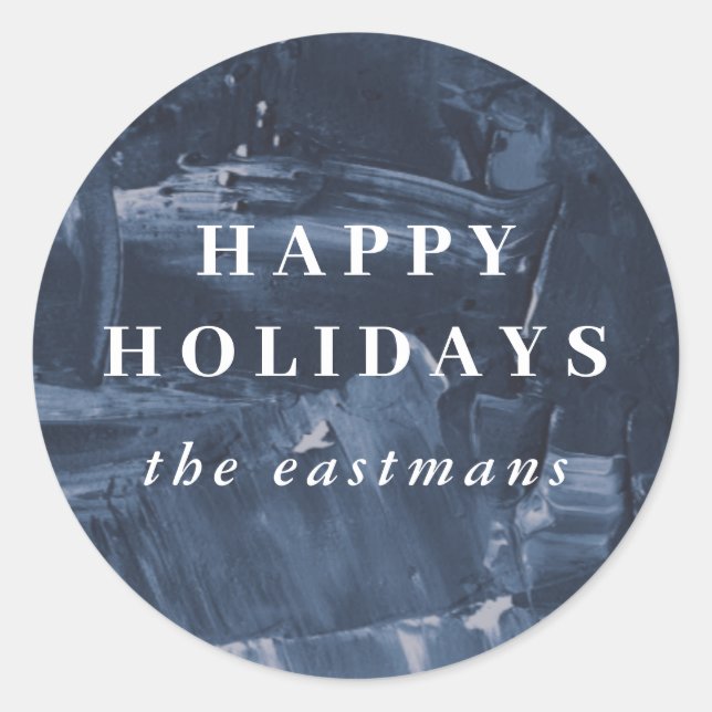 Pegatina de Sello para sobres de vacaciones pintad (Anverso)