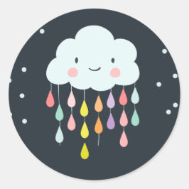 Pegatina de Sello para sobres en la nube Ducha de 
