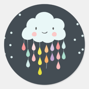 Pegatina de Sello para sobres en la nube Ducha de