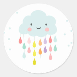 Pegatina de Sello para sobres en la nube Ducha de 