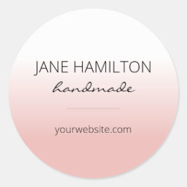 Pegatina de Sello para sobres Minimalista rosa