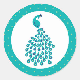 Pegatina de Sello para sobres Peacock