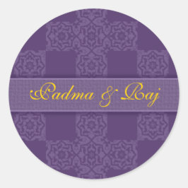 Pegatina de Sello para sobres púrpura personalizad