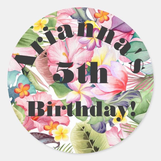 Pegatina de Sello para sobres tropical (Anverso)