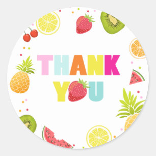 Pegatina de Sello para sobres Tutti frutti Gracias