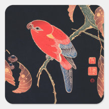 PEGATINA de sello para sobres : WOODBLOCK JAPONÉS