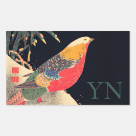 PEGATINA de sello para sobres : WOODBLOCK JAPONÉS