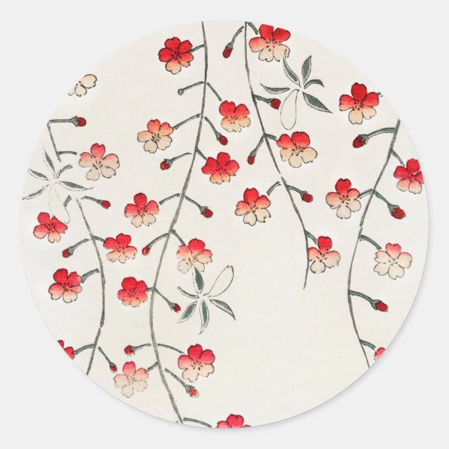 PEGATINA de sello para sobres : WOODBLOCK JAPONÉS  (Anverso)