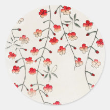 PEGATINA de sello para sobres : WOODBLOCK JAPONÉS