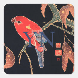 PEGATINA de sello para sobres : WOODBLOCK JAPONÉS