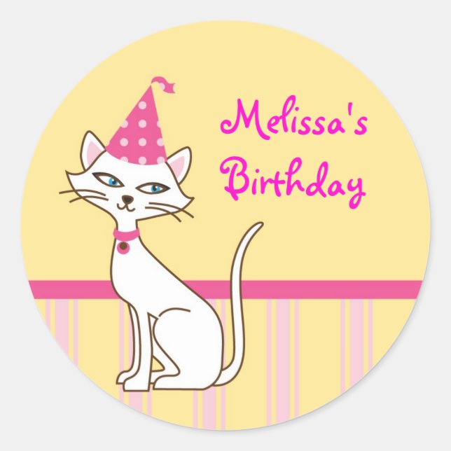 Pegatina de sellos de favoritos de gatos Kitty (Anverso)