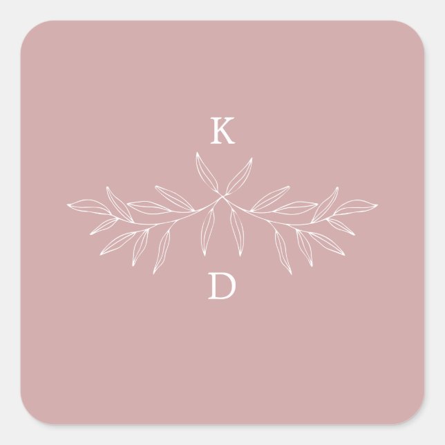 Pegatina de sellos de invitación de boda de Laurel (Anverso)