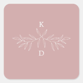 Pegatina de sellos de invitación de boda de Laurel