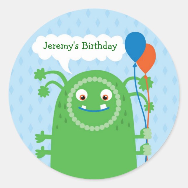 Pegatina de sellos del favorito del bash del monst (Anverso)