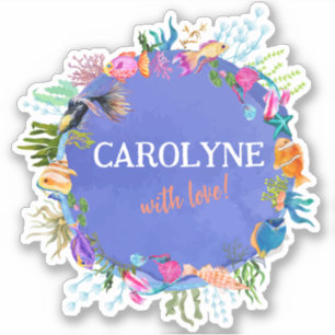 Pegatina de sellos envueltos personalizados