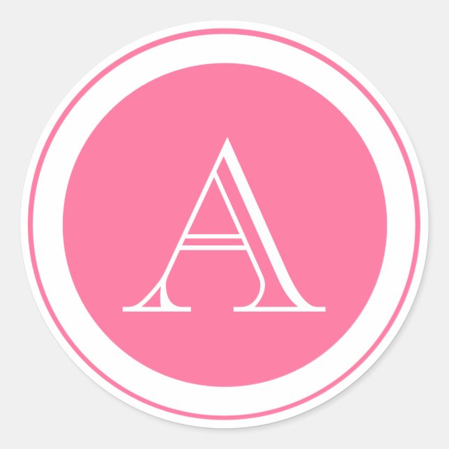 Pegatina de sellos monográficos rosados (Anverso)
