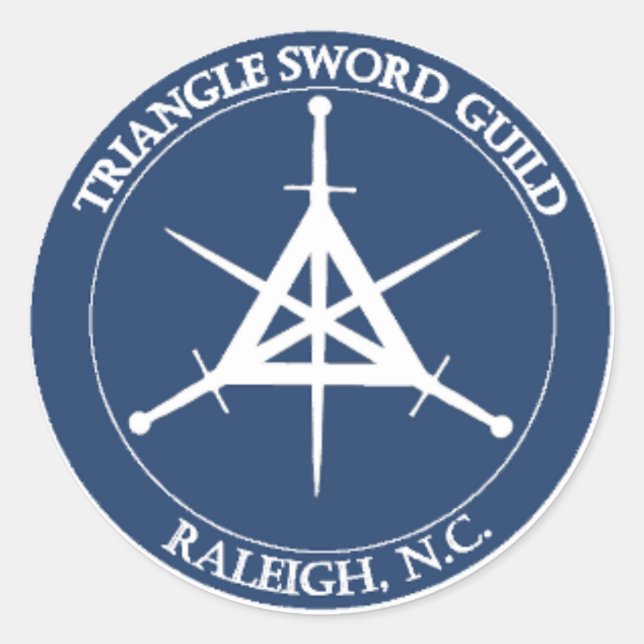 Pegatina de sellos TSG, grande (blanco sobre azul) (Anverso)